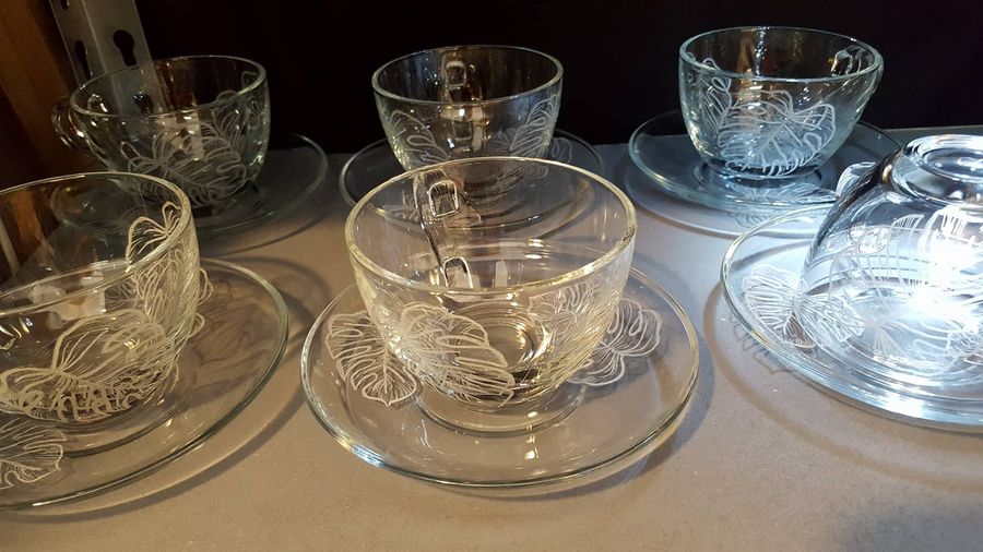 Service de verres gravés
